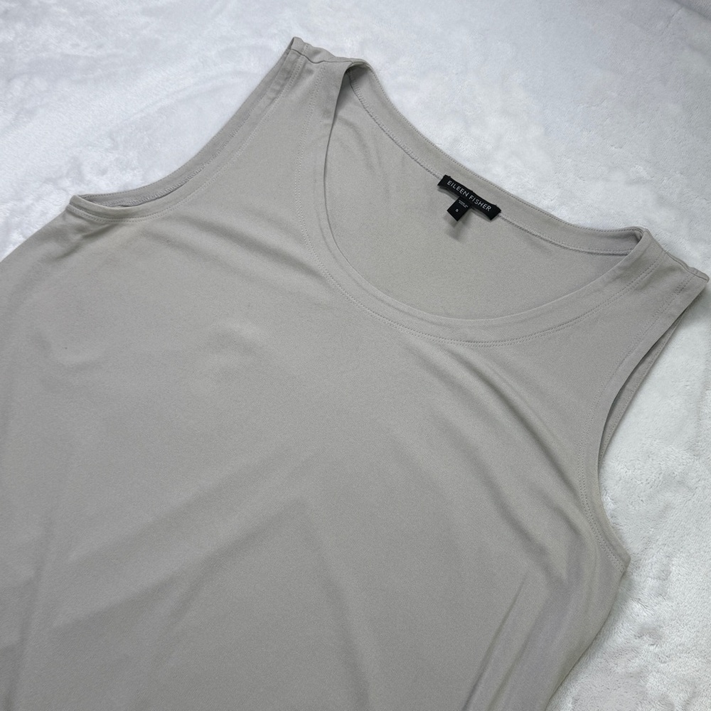 Eileen Fisher Silk Tank Top Women’s Small Neutral Sleeveless‎ Shell